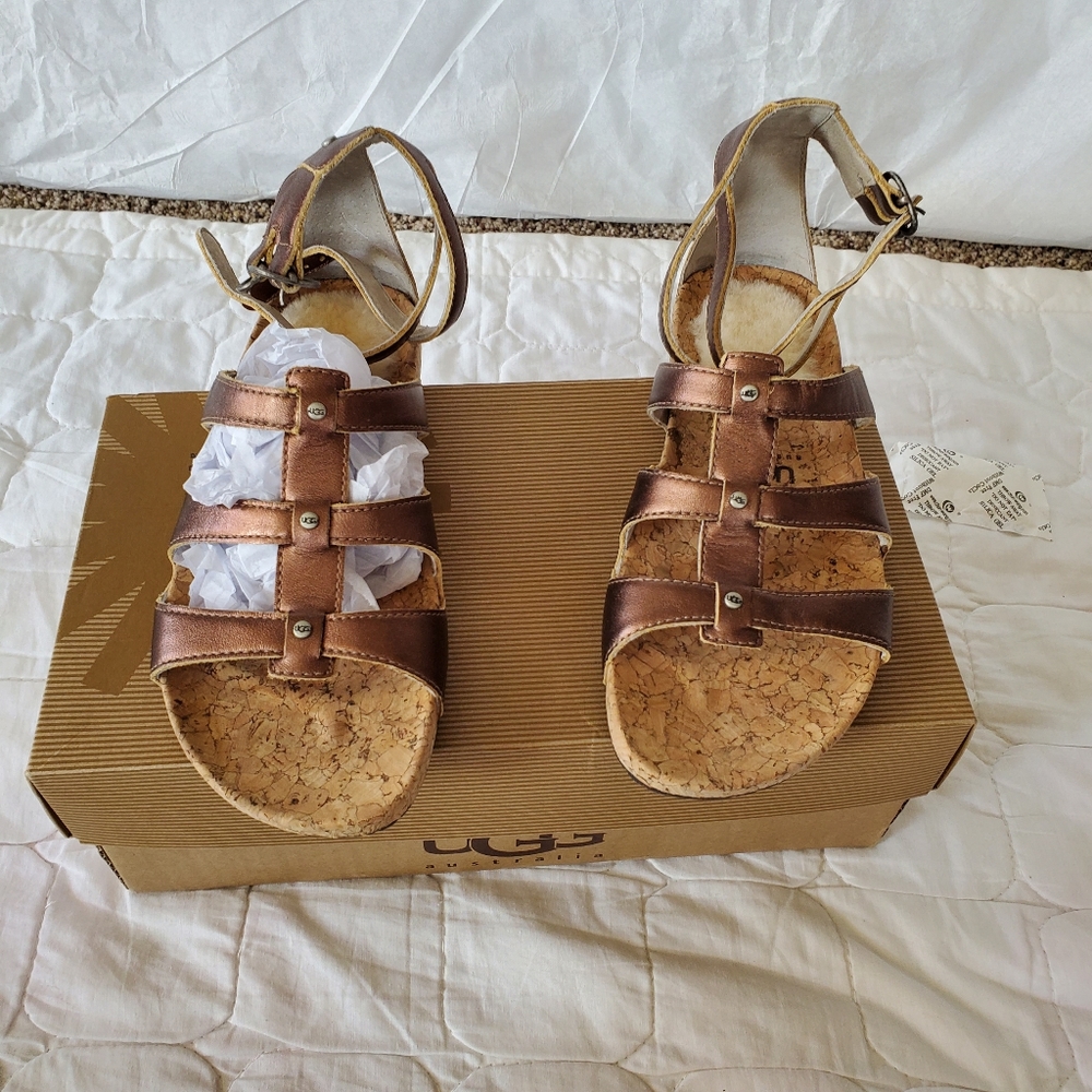 New ugg leather sandals